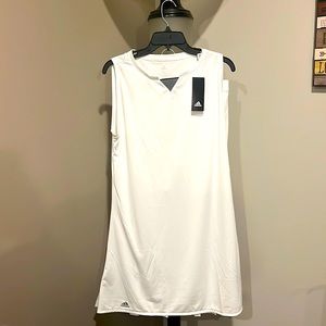 White 2pc Adidas Club Dress w/ Shorts